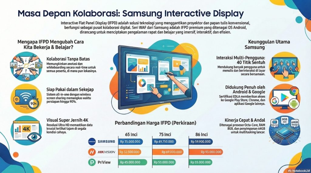 interactive flat panel displays samsung infografis